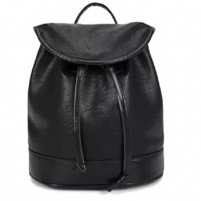 PU Leather Drawstring ladies backpack bag